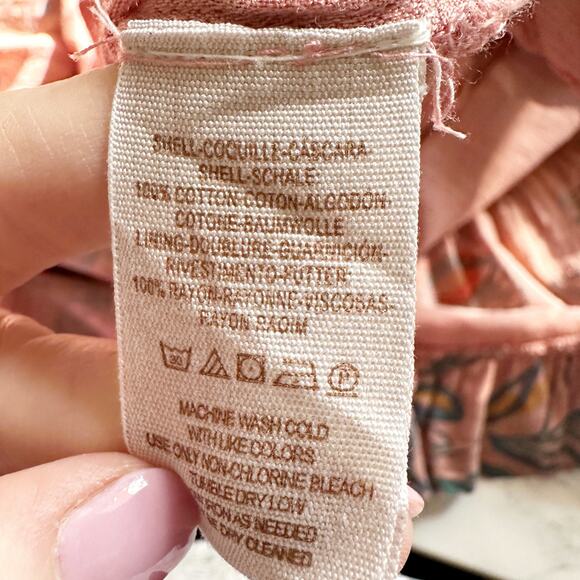 Free People Anita Desert Rose Tiered Tie Back Maxi Dress Women's Size XS - Picture 9 of 11